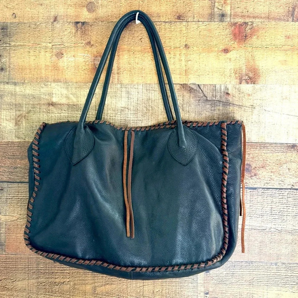 Vintage Carla Mancini Handmade Large Leather Tote - Picture 2 of 12